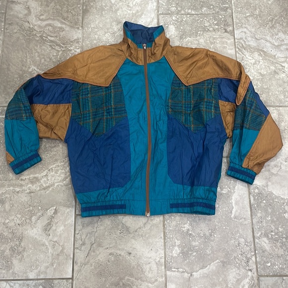 Set of 2 1980s Vintage Active Stuff Zip Up Jacket Windbreaker Size Large - Picture 7 of 16